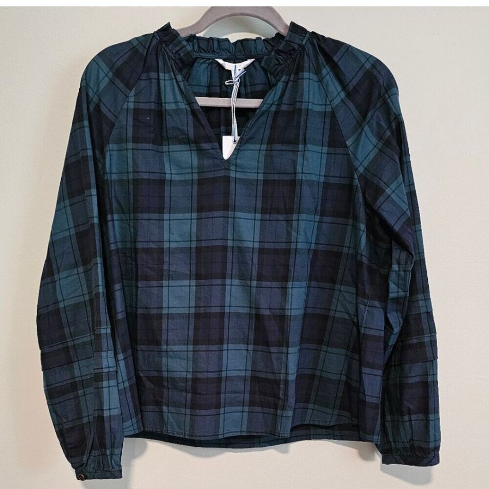 **NWT** Women’s Southern Tide Aubree Green and Blue Plaid Top, Small - Picture 3 of 9